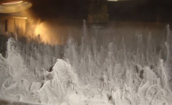 Powder on screen